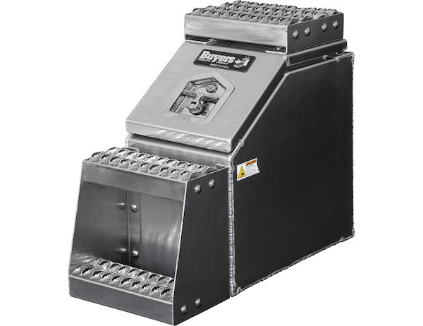Heavy Duty Smooth Aluminum WideOpen??? Step Boxes for Semi Trucks - 12 Inch Width