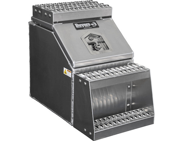 Heavy Duty Smooth Aluminum WideOpen??? Step Boxes for Semi Trucks - 16 Inch Width