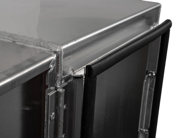 18x18x18 Inch Smooth Aluminum Underbody Truck Tool Box - Single Barn Door, Compression Latch