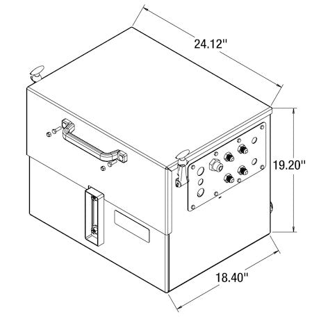 15 Gallon Central Hydraulic System - 4 Function, Electric On/Off, Compact Reservoir, with GPS