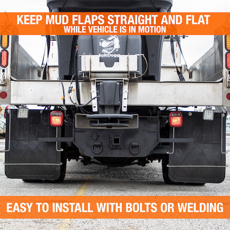 Chrome Plated Anti-Sail Brackets for Use With 24-Inch-Wide Mud Flaps (pair)