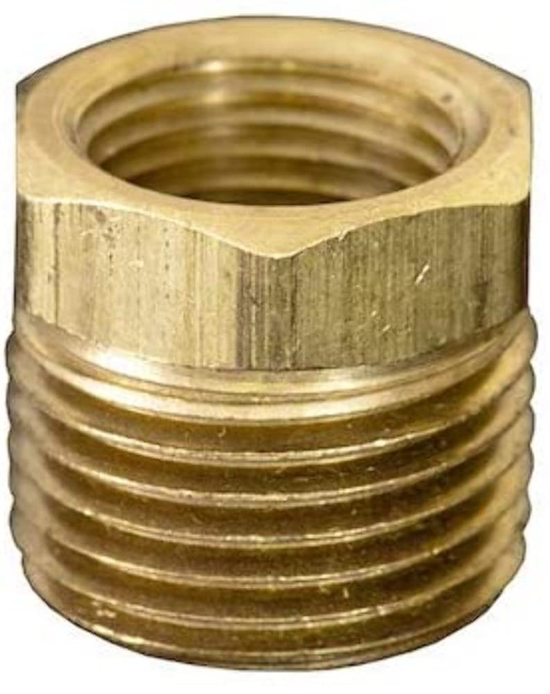 Brass Reducer Bushing - 3/8 to 1/4 Inch