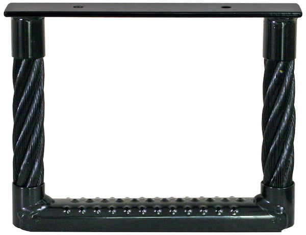 Black Powder Coated Cable Type Truck Step - 9 x 12 x 1.38 Inch Deep