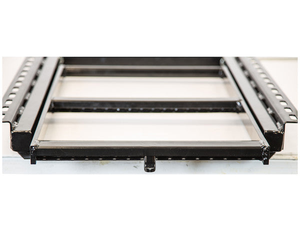 2-Rung Black Black Powder-Coated Retractable Truck Step