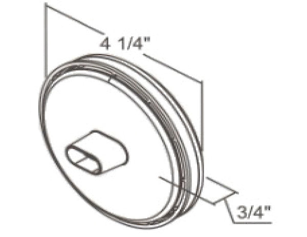 4 Inch Red Round Stop/Turn/Tail Light With 10 LED With AMP-Style Connection