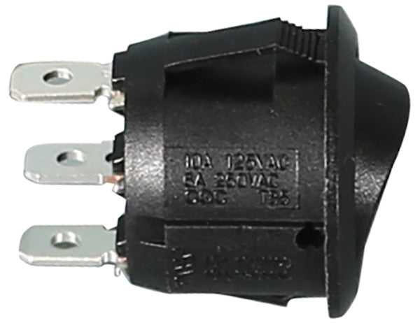 On/Off/On Mini Round Rocker Switch Black