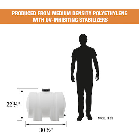 35 Gallon Storage Tank with Legs - 31x20x23 Inch