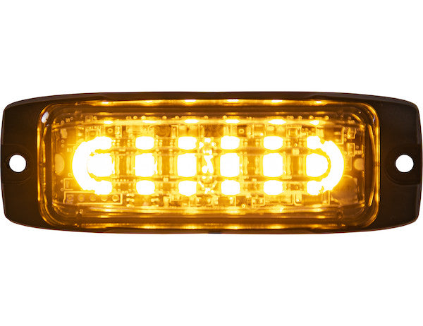 Ultra Thin Wide Angle 4 Inch LED Strobe Light - Amber