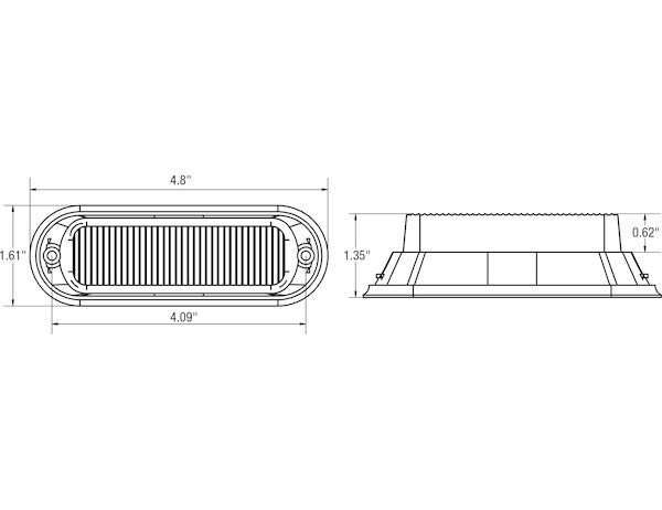 5 Inch Amber/Clear LED Mini Strobe Light