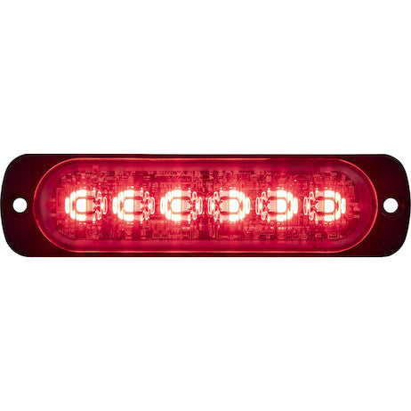 Red/Clear Dual Color Thin 4.5 Inch Wide LED Strobe Light