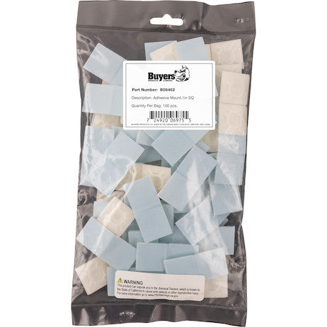 1-inch White Mounting Base for Cable Zip Ties With Adhesive (100-Pack)