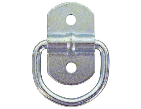 B23PKGD - 1/4 Inch Forged Light Duty Rope Ring With 2-Hole Mounting Bracket - Zinc Plated