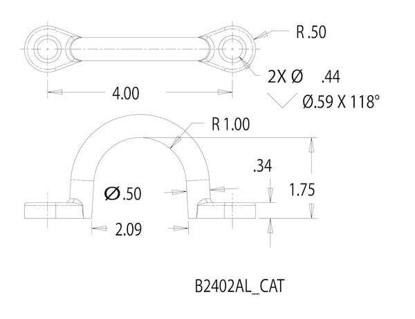 1/2 Inch Cast Aluminum Chain Loop
