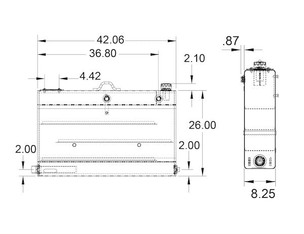36 Gallon Steel Bulkhead Hydraulic Reservoir With 10 Micron Filter