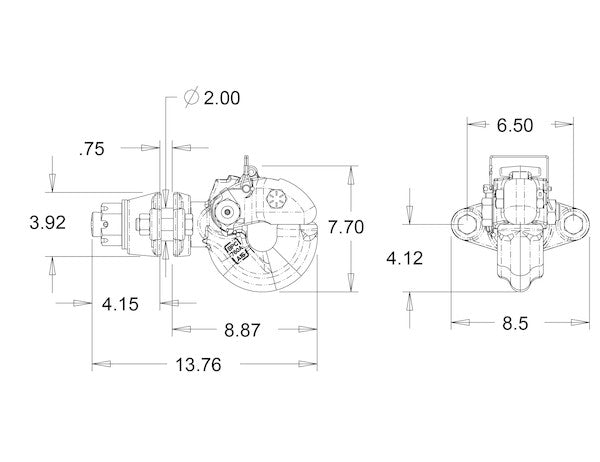 30 Ton Heavy-Duty Swivel Type Pintle Hook