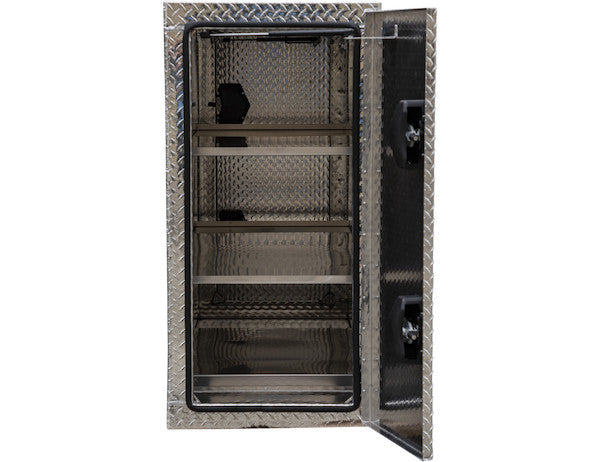 Diamond Tread Aluminum Straight Side Backpack Truck Tool Box - Compression Latch