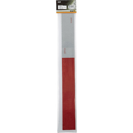 2 in. x 18 in. Precut DOT Conspicuity Tape With 11-Inch Red And 7-Inch White Lengths - 3-Year Rating, 5-Pack