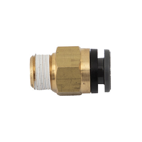 Brass/Poly DOT Push-In Male Connector 1/4 Inch Tube O.D. x 1/8 Inch Pipe Thread
