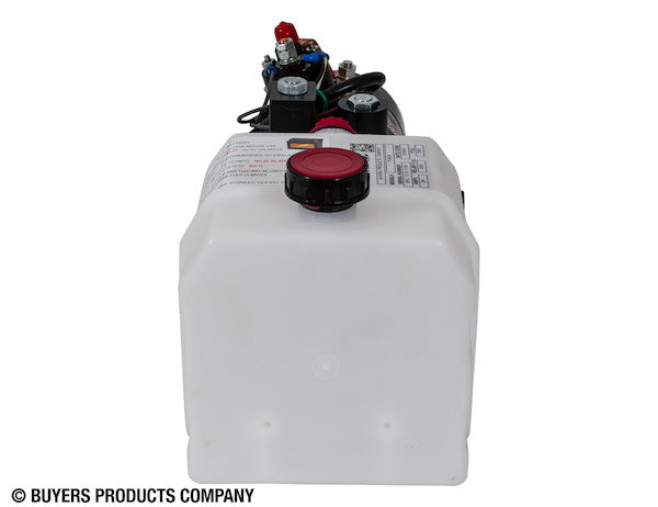 Buyers 4-Way DC Power Unit-Electric Controls Horizontal 0.75 Gallon Poly Reservoir