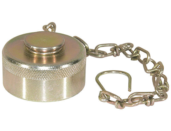 QDDC241 - Steel Dust Cap With Chain For 1-1/2 Inch NPT Coupler
