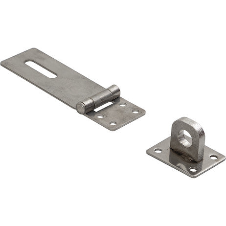 Zinc-Plated Steel Universal Heavy-Duty Hinged Security Hasp, 1.44"W x 4.63"L