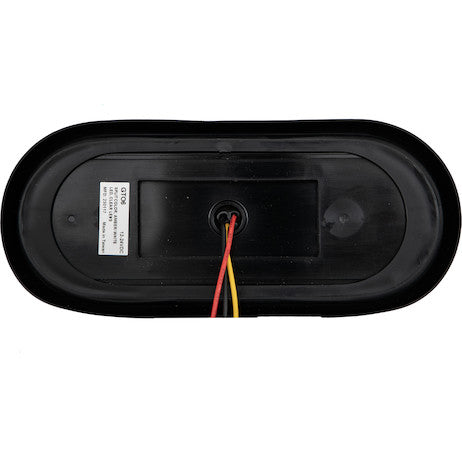 6 Inch LED Oval Strobe Light with Amber/Clear LEDs and Clear Lens