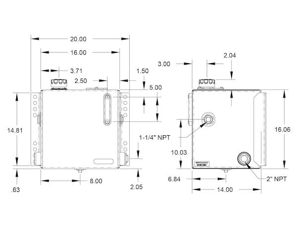 15 Gallon Stainless Steel Reservoir