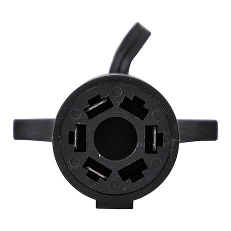 7-Way Flat to 4-Flat Plastic Trailer Connector Adapter with LED Tester