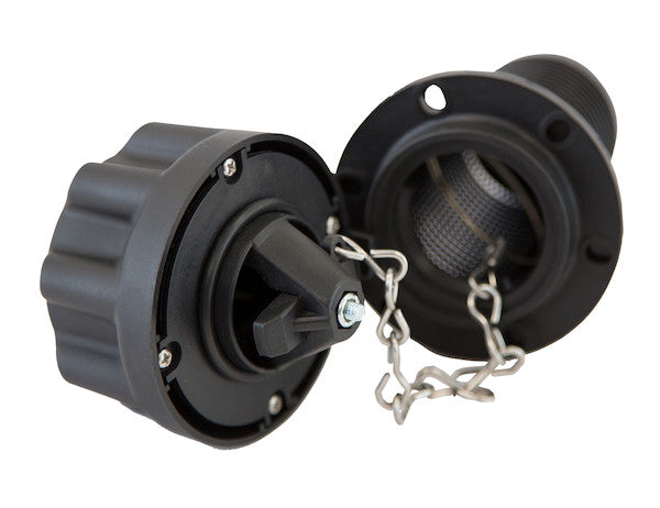 Polymer Filler-Strainer Breather Cap Assembly