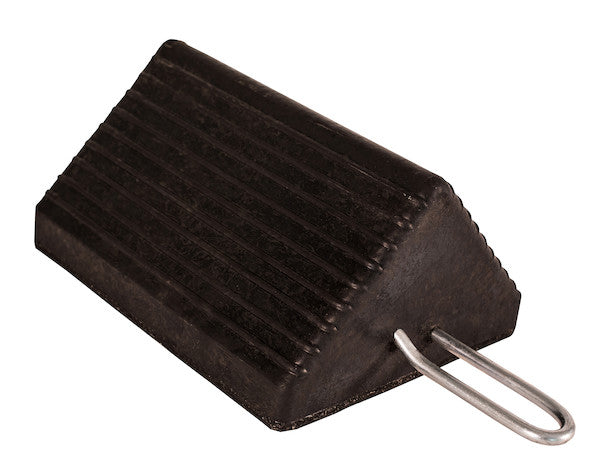 Heavy Duty Rubber Wheel Chock with Handle 10x8x5 Inch
