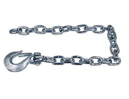 Individually Packaged BSC3835 - 3/8x35 Inch Class 4 Trailer Safety Chain With 1-Clevis Style Slip Hook-43 Proof