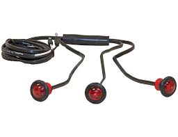 .75 Inch Red ID Light Kit With Male Bullets With 9 LED