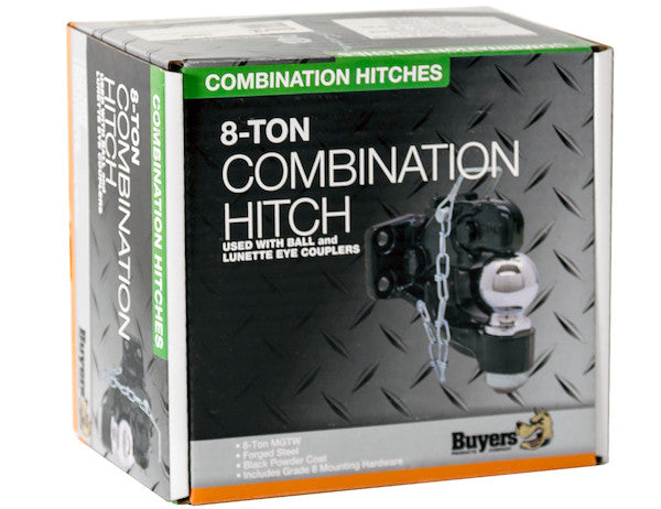 8 TON Combination Hitch With Mounting Kit 2 Inch Ball BH8 Series