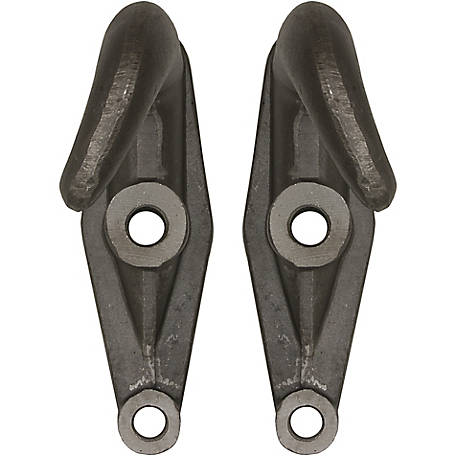 2-Hole Plain Finish Drop-Forged Heavy Duty Towing Hook Pairs
