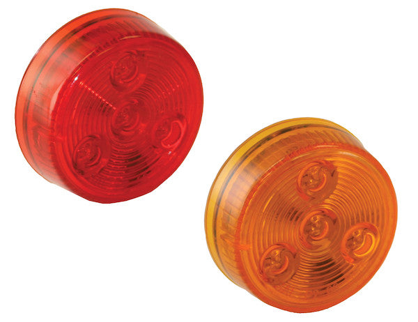 5622202 - 2 Inch Amber Round Marker/Clearance Light with 4 LEDs Kit (Includes Grommet)