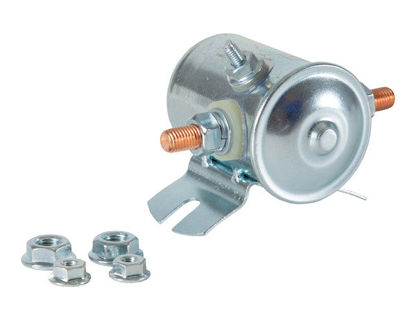 Continuous Duty 12 Volt Steel Case Insulated Solenoid GND To Activate