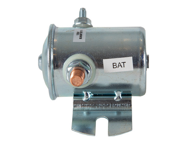 Continuous Duty 12 Volt Steel Case Insulated Solenoid GND To Activate
