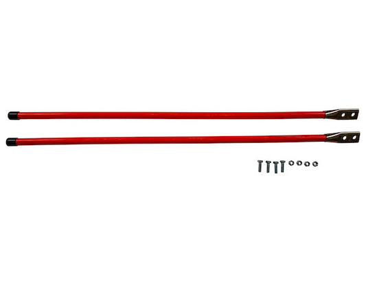 3/4 x 28 Inch Fluorescent Orange Bolt-On Bumper Marker Sight Rods with Hardware