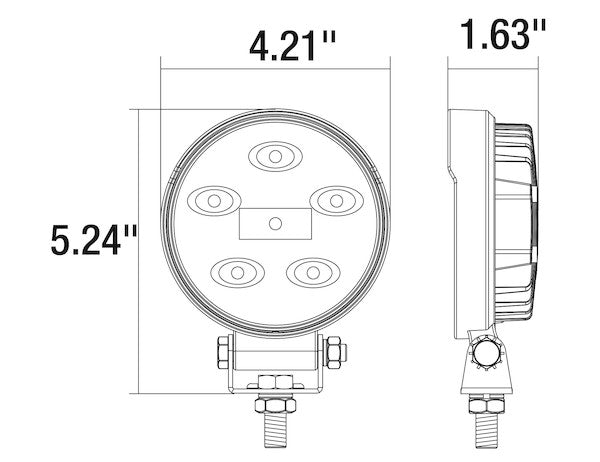 4 Inch Round LED Clear Flood Light