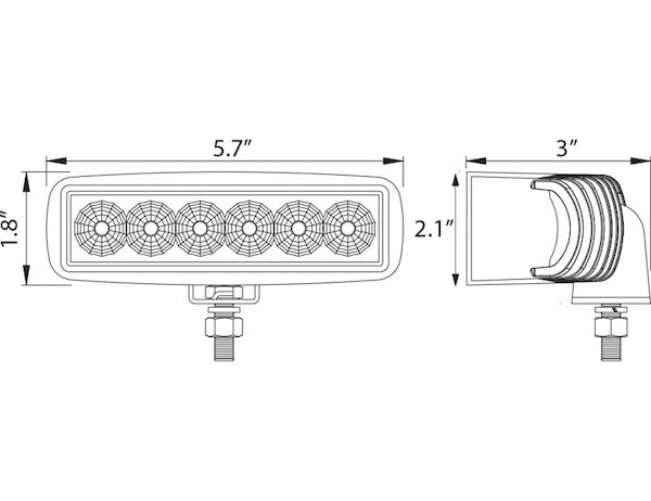 5.5 Inch LED Rectangular Flood Light