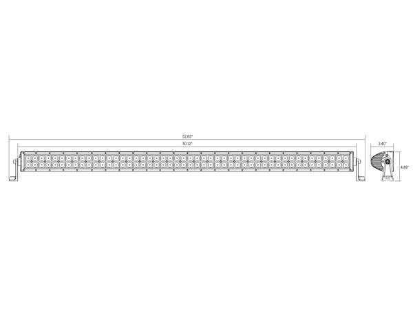 52-1/2 Inch 25,920 Lumen LED Clear Combination Spot-Flood Light Bar 