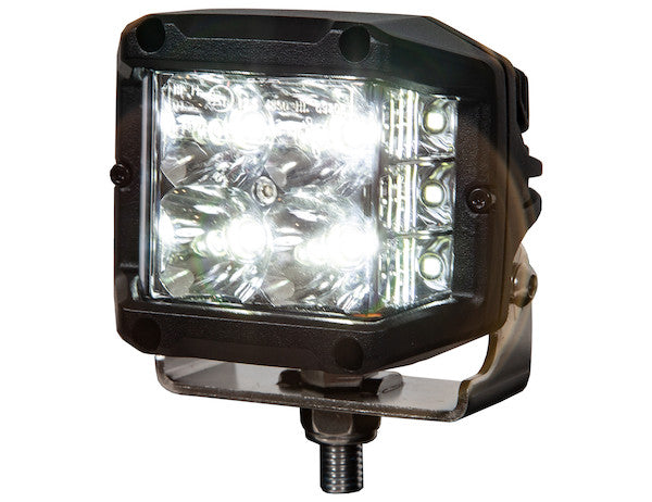 Ultra Bright Wide Angle 4 Inch by 3 Inch Rectangular LED Clear Spot-Flood Combination Light