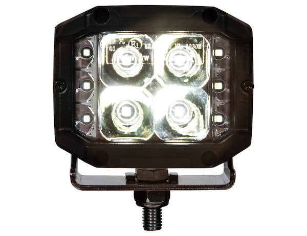 Ultra Bright Wide Angle 4 Inch by 3 Inch Rectangular LED Clear Spot-Flood Combination Light