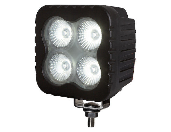 Heated 4 Inch Square LED Flood Light - Clear