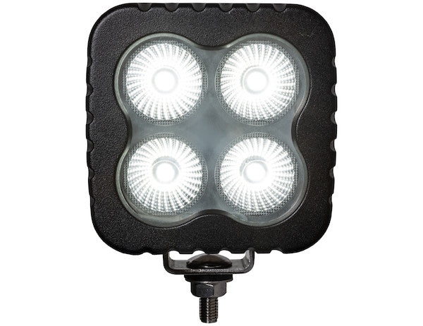 Heated 4 Inch Square LED Flood Light - Clear