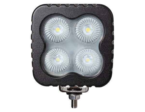 Heated 4 Inch Square LED Flood Light - Clear