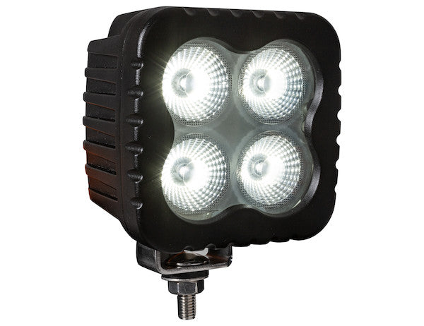 Heated 4 Inch Square LED Flood Light - Clear