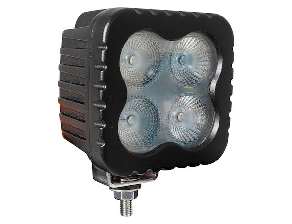 Heated 4 Inch Square LED Flood Light - Clear