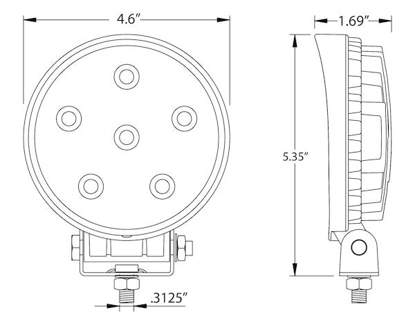 4.5 Inch Round LED Clear Spot Light