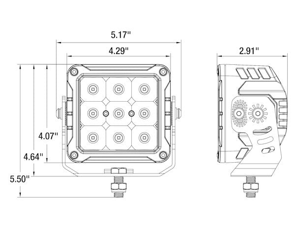 Ultra Bright 4.5 Inch Wide LED Flood Light